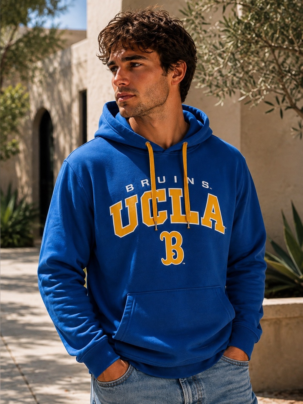 UCLA Bruins Blue Pullover Hoodie Stadium Athletics M